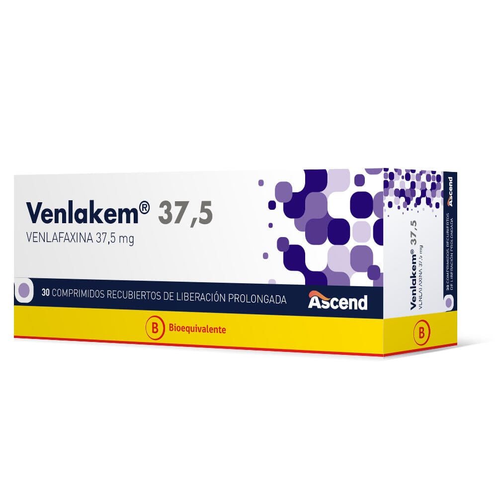 Venlakem 37,5 X 30 comprimidos de liberación prolongada ASCEND
